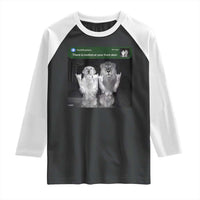 There is Motion at Your Front Door Raglan Shirt Funny Golden Retriever Dog And Lion Motion Meme - Wonder Print Shop