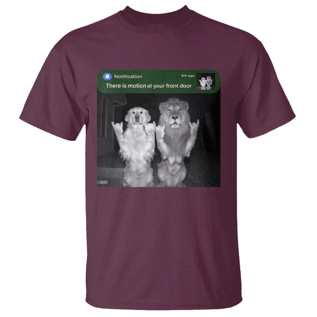 There is Motion at Your Front Door T Shirt Funny Golden Retriever Dog And Lion Motion Meme - Wonder Print Shop