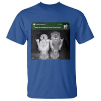 There is Motion at Your Front Door T Shirt Funny Golden Retriever Dog And Lion Motion Meme - Wonder Print Shop