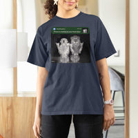 There is Motion at Your Front Door T Shirt For Women Funny Golden Retriever Dog And Lion Motion Meme - Wonder Print Shop