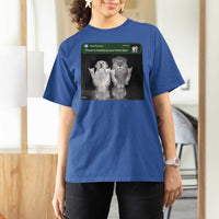 There is Motion at Your Front Door T Shirt For Women Funny Golden Retriever Dog And Lion Motion Meme - Wonder Print Shop
