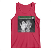 There is Motion at Your Front Door Tank Top Funny Golden Retriever Dog And Lion Motion Meme - Wonder Print Shop