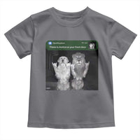 There is Motion at Your Front Door Toddler T Shirt Funny Golden Retriever Dog And Lion Motion Meme - Wonder Print Shop
