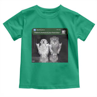 There is Motion at Your Front Door Toddler T Shirt Funny Golden Retriever Dog And Lion Motion Meme - Wonder Print Shop