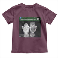 There is Motion at Your Front Door Toddler T Shirt Funny Golden Retriever Dog And Lion Motion Meme - Wonder Print Shop