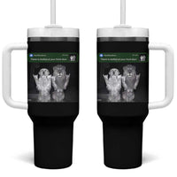 There is Motion at Your Front Door Tumbler With Handle Funny Golden Retriever Dog And Lion Motion Meme - Wonder Print Shop