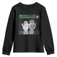 There is Motion at Your Front Door Youth Sweatshirt Funny Golden Retriever Dog And Lion Motion Meme - Wonder Print Shop