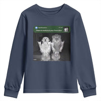 There is Motion at Your Front Door Youth Sweatshirt Funny Golden Retriever Dog And Lion Motion Meme - Wonder Print Shop