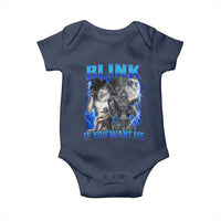 Funny Alpha Wolf Meme Baby Onesie Blink If You Want Me Bootleg Cringe Humor - Wonder Print Shop