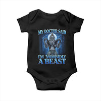 Funny Alpha Wolf Baby Onesie My Doctor Said I'm Morbidly A Beast Meme - Wonder Print Shop