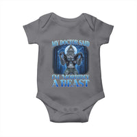 Funny Alpha Wolf Baby Onesie My Doctor Said I'm Morbidly A Beast Meme - Wonder Print Shop