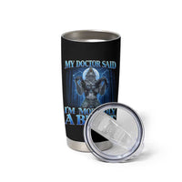 Funny Alpha Wolf Tumbler Cup My Doctor Said I'm Morbidly A Beast Meme - Wonder Print Shop