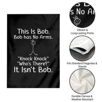 Funny This is Bob Knock Knock Joke Garden Flag - Wonder Print Shop