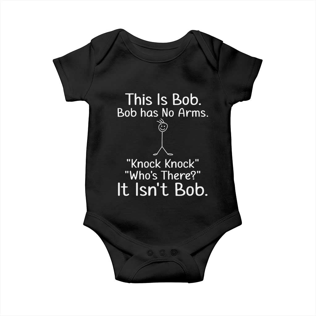 Funny This is Bob Knock Knock Joke Baby Onesie - Wonder Print Shop