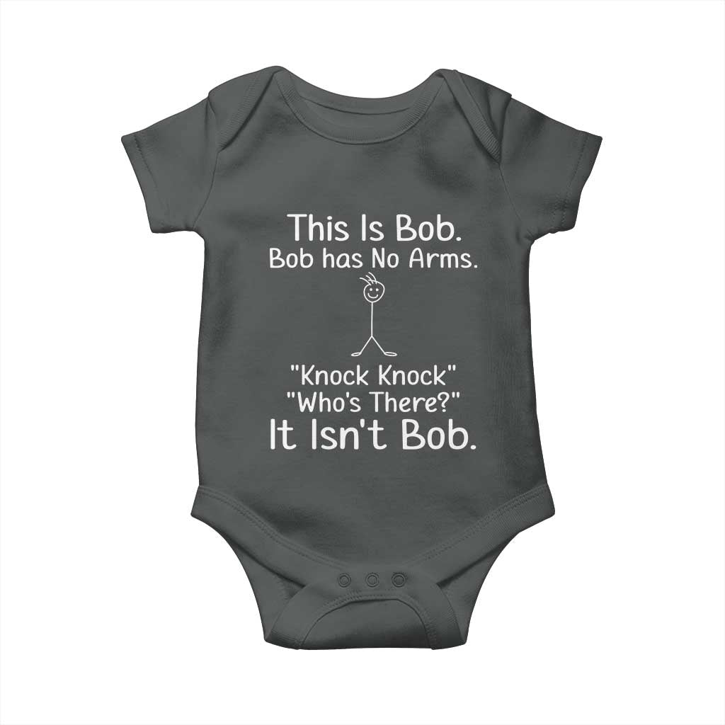 Funny This is Bob Knock Knock Joke Baby Onesie - Wonder Print Shop