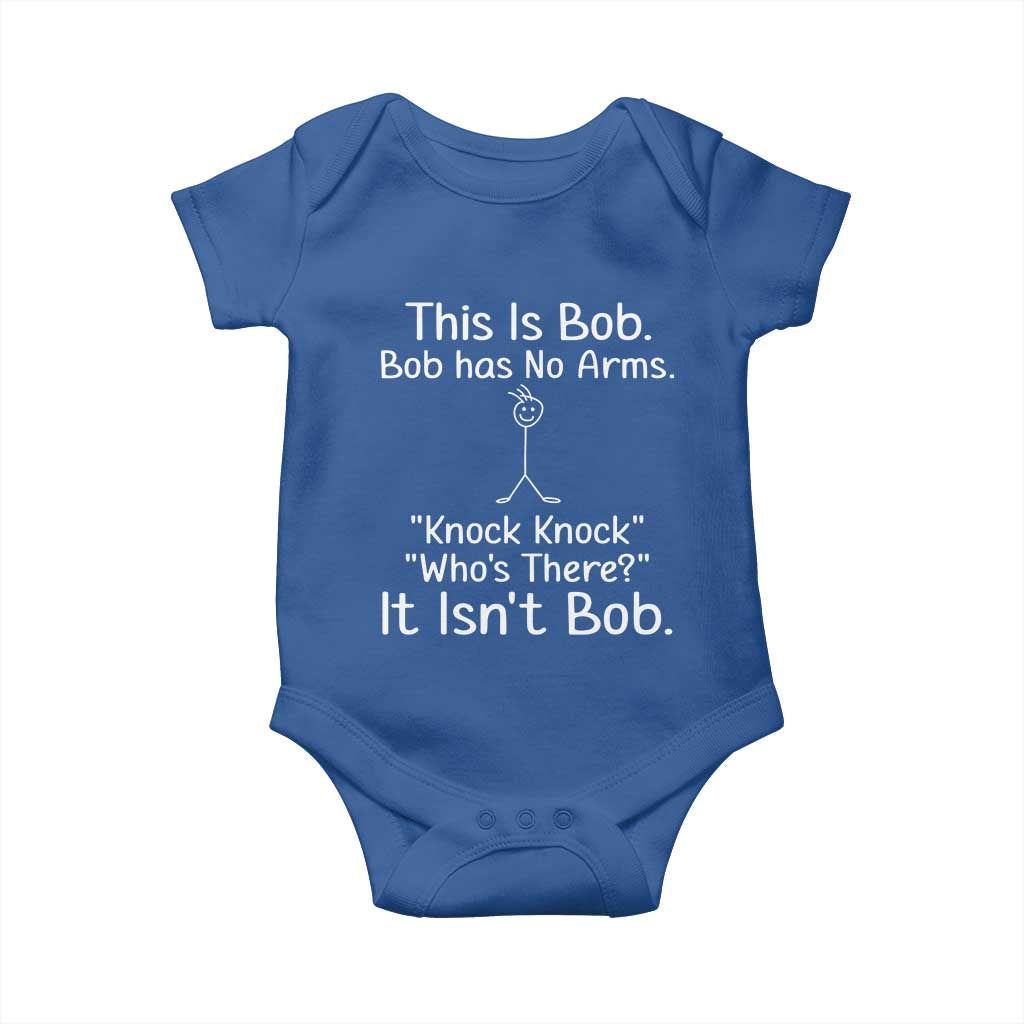 Funny This is Bob Knock Knock Joke Baby Onesie - Wonder Print Shop