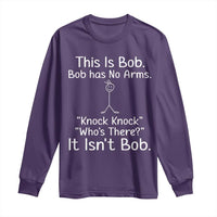 Funny This is Bob Knock Knock Joke Long Sleeve Shirt - Wonder Print Shop