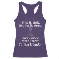 Funny This is Bob Knock Knock Joke Racerback Tank Top - Wonder Print Shop