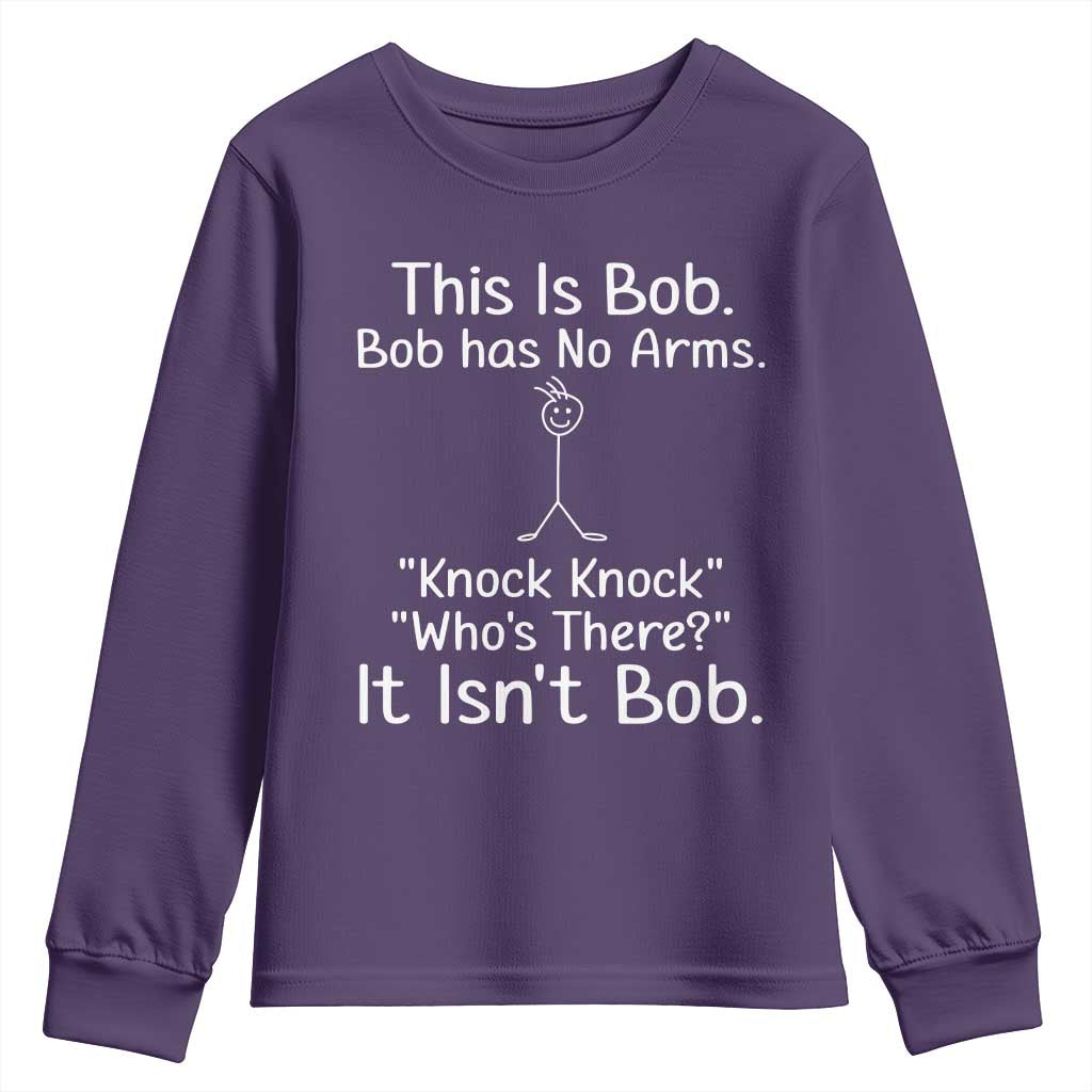 Funny This is Bob Knock Knock Joke Youth Sweatshirt - Wonder Print Shop