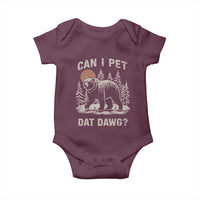 Can I Pet Dat Dawg Baby Onesie Hiker Animal Lover Funny Bear Outdoors Meme - Wonder Print Shop