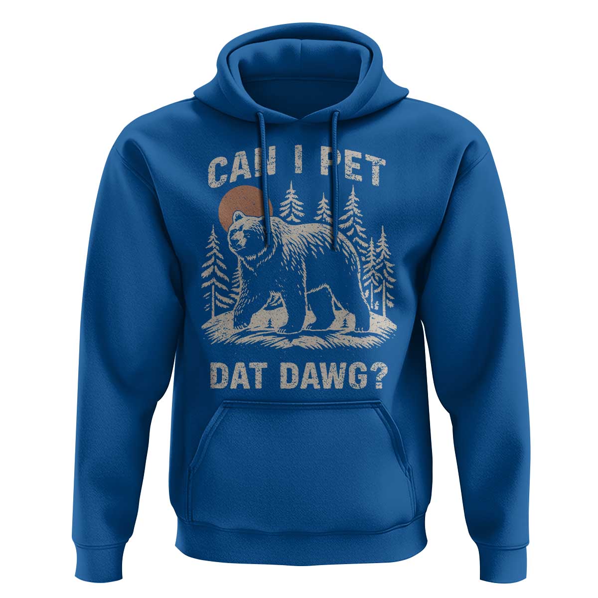 Can I Pet Dat Dawg Hoodie Hiker Animal Lover Funny Bear Outdoors Meme - Wonder Print Shop