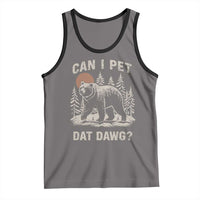 Can I Pet Dat Dawg Tank Top Hiker Animal Lover Funny Bear Outdoors Meme - Wonder Print Shop