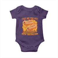 Funny Hard Hot Dog Meme Baby Onesie Call Me The Vet Cause I Be Bootleg - Wonder Print Shop