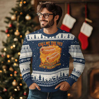 Funny Hard Hot Dog Meme Ugly Christmas Sweater Call Me The Vet Cause I Be Bootleg - Wonder Print Shop