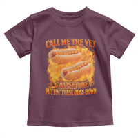 Funny Hard Hot Dog Meme Toddler T Shirt Call Me The Vet Cause I Be Bootleg - Wonder Print Shop