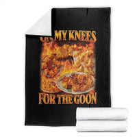Funny Crab Rangoon Meme Throw Blanket Vintage 90s Style On My Knees Bootleg Graphic - Wonder Print Shop