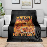 Funny Crab Rangoon Meme Throw Blanket Vintage 90s Style On My Knees Bootleg Graphic - Wonder Print Shop