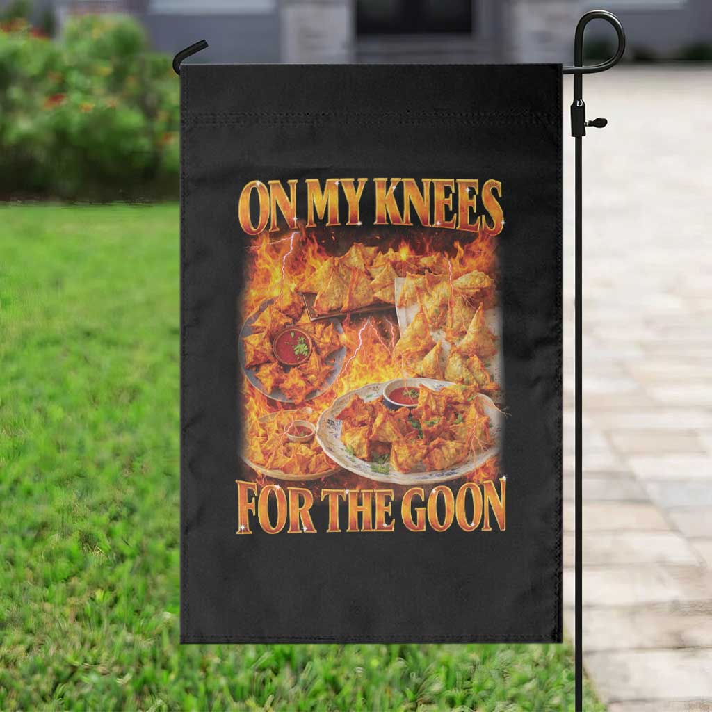 Funny Crab Rangoon Meme Garden Flag Vintage 90s Style On My Knees Bootleg Graphic - Wonder Print Shop