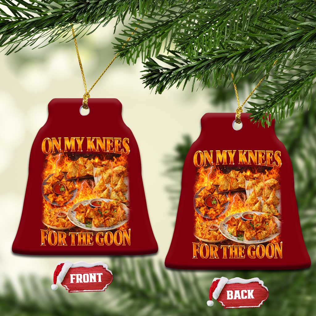 Funny Crab Rangoon Meme Ceramic Ornament Vintage 90s Style On My Knees Bootleg Graphic - Wonder Print Shop