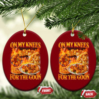 Funny Crab Rangoon Meme Ceramic Ornament Vintage 90s Style On My Knees Bootleg Graphic - Wonder Print Shop
