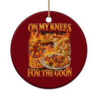 Funny Crab Rangoon Meme Ceramic Ornament Vintage 90s Style On My Knees Bootleg Graphic - Wonder Print Shop