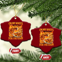 Funny Crab Rangoon Meme Ceramic Ornament Vintage 90s Style On My Knees Bootleg Graphic - Wonder Print Shop