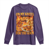 Funny Crab Rangoon Meme Long Sleeve Shirt Vintage 90s Style On My Knees Bootleg Graphic - Wonder Print Shop