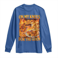 Funny Crab Rangoon Meme Long Sleeve Shirt Vintage 90s Style On My Knees Bootleg Graphic - Wonder Print Shop