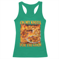 Funny Crab Rangoon Meme Racerback Tank Top Vintage 90s Style On My Knees Bootleg Graphic - Wonder Print Shop
