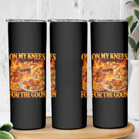 Funny Crab Rangoon Meme Skinny Tumbler Vintage 90s Style On My Knees Bootleg Graphic - Wonder Print Shop