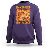 Funny Crab Rangoon Meme Sweatshirt Vintage 90s Style On My Knees Bootleg Graphic - Wonder Print Shop