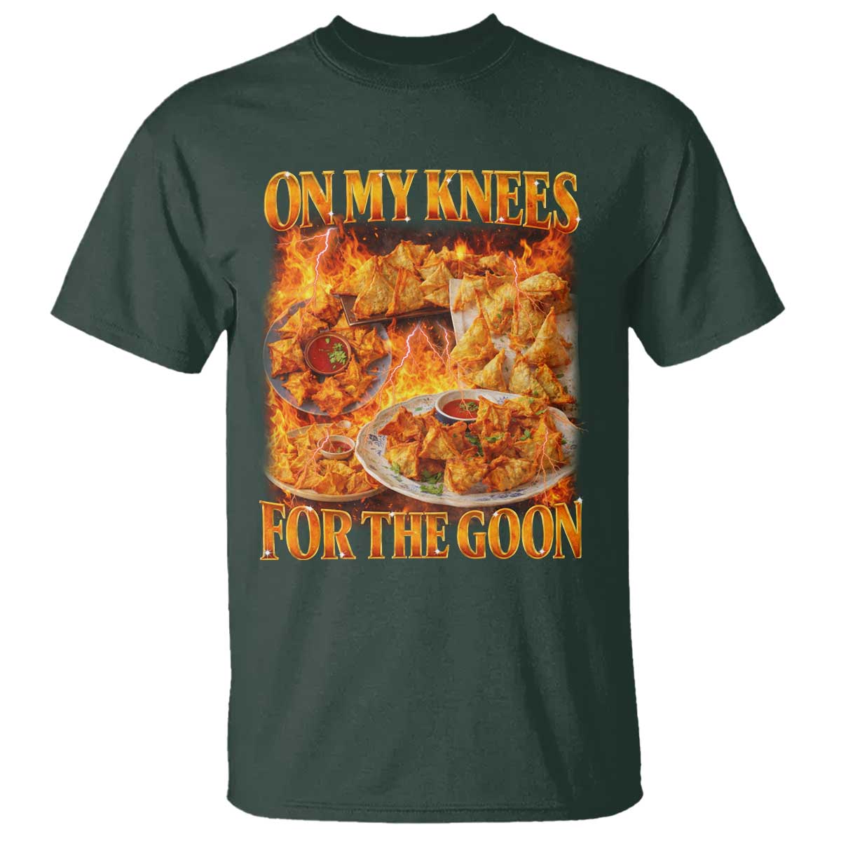 Funny Crab Rangoon Meme T Shirt Vintage 90s Style On My Knees Bootleg Graphic - Wonder Print Shop