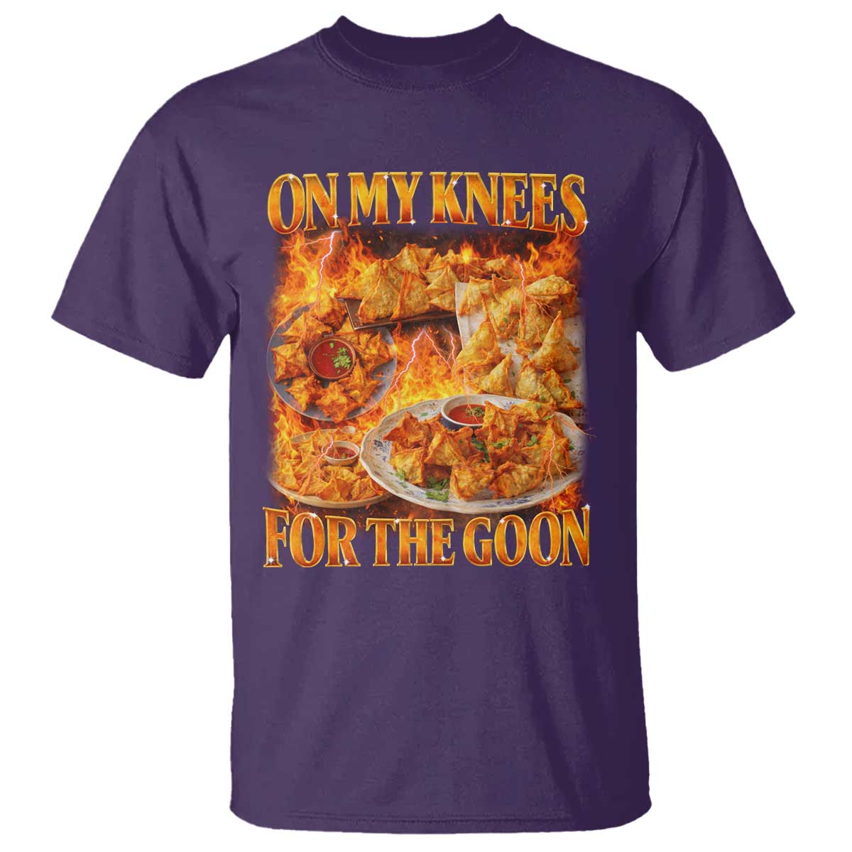Funny Crab Rangoon Meme T Shirt Vintage 90s Style On My Knees Bootleg Graphic - Wonder Print Shop