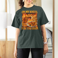 Funny Crab Rangoon Meme T Shirt For Women Vintage 90s Style On My Knees Bootleg Graphic - Wonder Print Shop