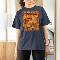 Funny Crab Rangoon Meme T Shirt For Women Vintage 90s Style On My Knees Bootleg Graphic - Wonder Print Shop
