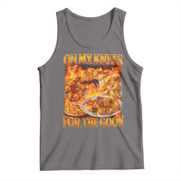 Funny Crab Rangoon Meme Tank Top Vintage 90s Style On My Knees Bootleg Graphic - Wonder Print Shop
