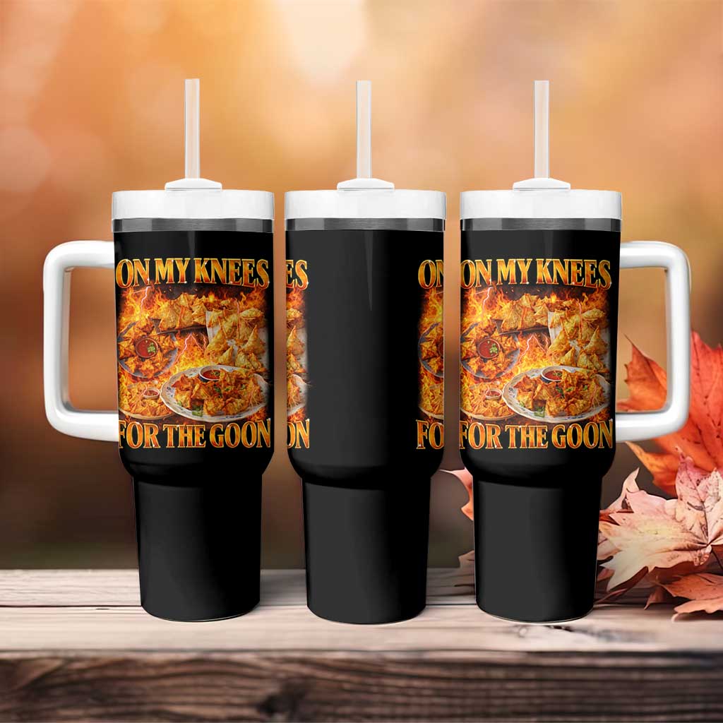 Funny Crab Rangoon Meme Tumbler With Handle Vintage 90s Style On My Knees Bootleg Graphic - Wonder Print Shop