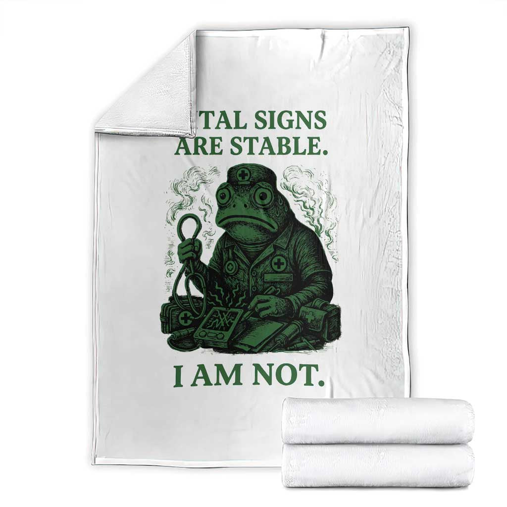 Frog Medic Throw Blanket Funny Animal EMT Emergency Health Workers
