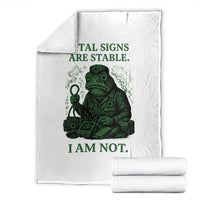 Frog Medic Throw Blanket Funny Animal EMT Emergency Health Workers
