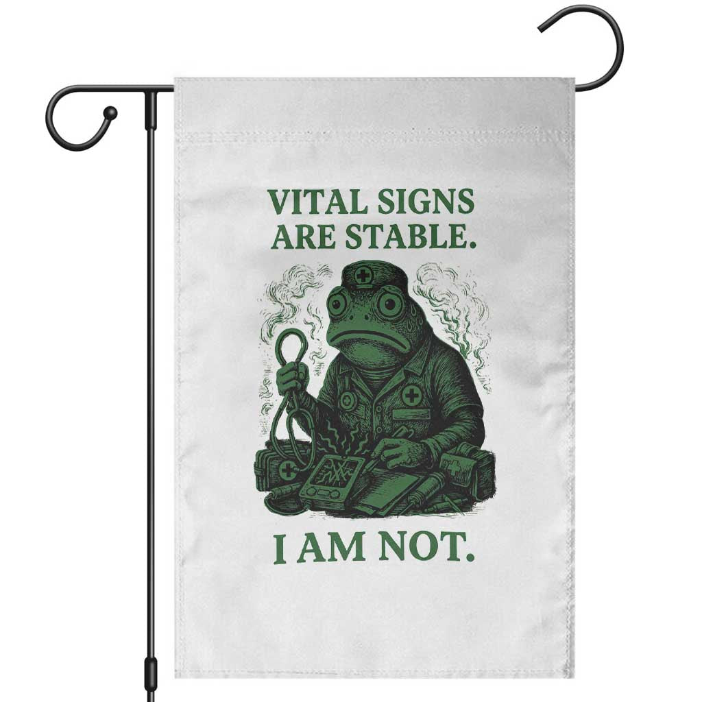 Frog Medic Garden Flag Funny Animal EMT Emergency Health Workers